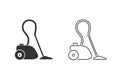 Electronics vacuum cleaner line icon set. Vector illustration