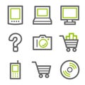 Electronics web icons Royalty Free Stock Photo