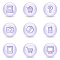 Electronics web icons, glossy pearl series