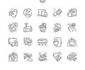 Electronics Well-crafted Pixel Perfect Vector Thin Line Icons 30 2x Grid for Web Graphics and Apps.