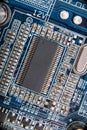Electronic circuit board close up Royalty Free Stock Photo