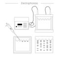 Electrophoresis outline icon