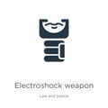 Electroshock weapon icon vector. Trendy flat electroshock weapon icon from law and justice collection isolated on white background Royalty Free Stock Photo