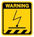 Electrostatic Charge Warning Sign, Vector Illustration, Isolate On White Background Label .EPS10 Royalty Free Stock Photo