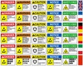 Electrostatic Sensitive Device ESD Collection Symbol with multi language