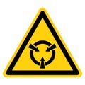 Electrostatic Sensitive Device (ESD) Symbol Sign Isolate On White Background,Vector Illustration