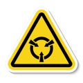 Electrostatic Sensitive Device (ESD) Symbol Sign Isolate On White Background,Vector Illustration EPS.10