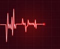 Electrowave heart beat, cardiogram. Pulse icon Royalty Free Stock Photo