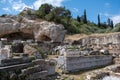 Elefsina Archaeological Site, destination Attica Greece. Plutonian double cave Persephone passage