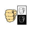 elegan illustration vector of punch hand