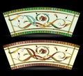 Elegance abstract floral stained glass window