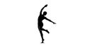 Elegance ballet dancer silhouette Royalty Free Stock Photo
