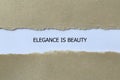 elegance is beauty on white paper