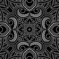 Elegance black and white lines seamless pattern. Vector ornamental lacy background. Repeat greek style backdrop. Beautiful line Royalty Free Stock Photo