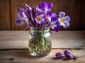 Elegance in Bloom: A Captivating Still Life of Purple Crocuses