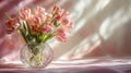 Elegance in Bloom: Tulips in a Baccarat Corolla Vase