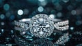 elegance and brilliance of diamond rings in various settings, highlighting their exquisite craftsmanship and sparkling