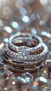 elegance and brilliance of diamond rings in various settings, highlighting their exquisite craftsmanship and sparkling