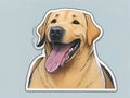 Elegance and Charm: Labrador Vector Stickers with Clean Contours