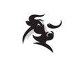 Elegance drawing art buffalo cow ox bull head logo design inspiration Royalty Free Stock Photo