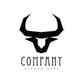 The elegance of drawing the art of the buffalo head logo design inspiration for the bull bulls Royalty Free Stock Photo