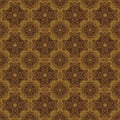 Elegance flower motifs on Central Java batik with blend brown and green olive