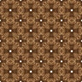 Elegance flower motifs on Java batik with smooth brown color design