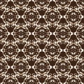 Elegance flower pattern in Jepara batik with simple dark brown color design