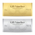 Elegance gift voucher or gift card in gold and silver color