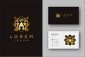 Elegance gold Janus God logo and business card