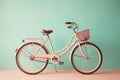 Elegance Isolated vintage bycicle in pastel background