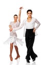 Elegance Latino dancers in action Royalty Free Stock Photo