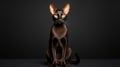 Elegance and Mystery. Majestic Brown Oriental Cat in a Stunning Visual Composition.