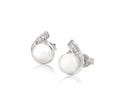 Elegance pearl and diamond earrings