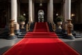 Elegance personified A sumptuous hotel graced by a scarlet entrance path