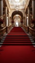 Elegance personified A sumptuous hotel graced by a scarlet entrance path