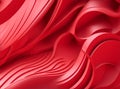 elegance Red 3d wave flow, abstract background, generative using ai tool