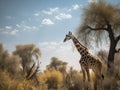 The Elegance of the Rothschild Giraffe Among Acacia Trees