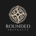 Elegance rounded abstract logo design template. Luxury circle logo vector. Royalty Free Stock Photo