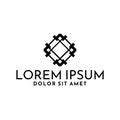 Elegance in simplicity rectangel abstract logo template with geometric simple symbol