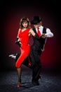 Elegance tango dancers Royalty Free Stock Photo