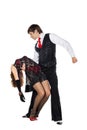 Elegance tango dancers