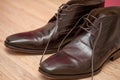Elegance Underfoot: Classic Brown Leather Dress Shoes
