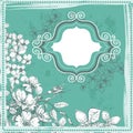 Elegance vintage floral frame Royalty Free Stock Photo
