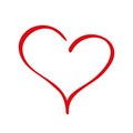 Elegancy red heart - vector Royalty Free Stock Photo