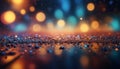 Elegant abstract background with bokeh de-focused lights and glitter