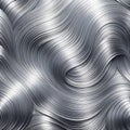 Abstract Silver Waves Texture Background, AI Generated Royalty Free Stock Photo