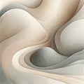 Abstract Beige Paper Waves, AI Generated