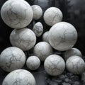 Abstract Marble Spheres Composition Royalty Free Stock Photo
