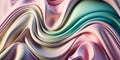 elegant abstract flowing satin silk fabric background. pastel colours. Generative ai